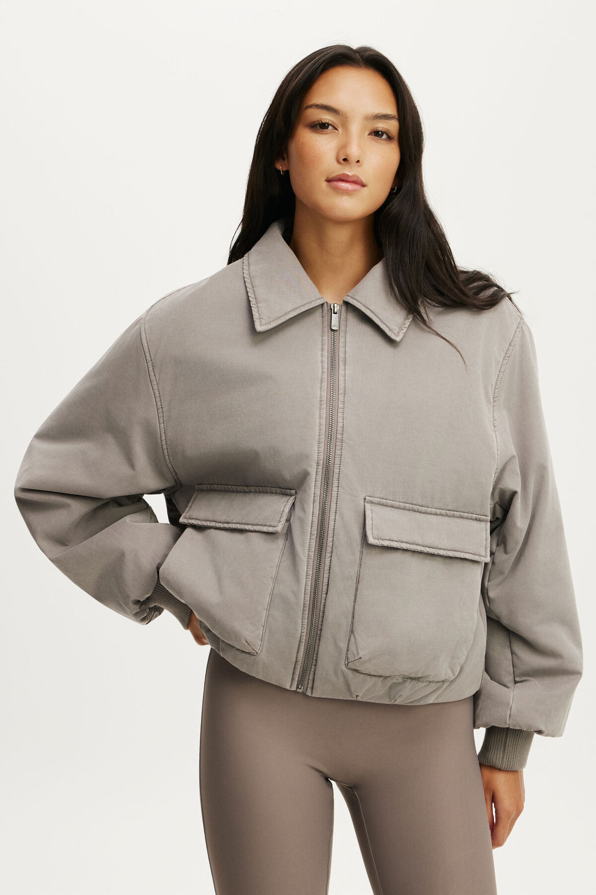 Collared Soft Touch Bomber | Cotton On (ANZ)
