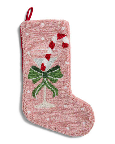 Holiday Martini With Bow Hook Stocking | TJ Maxx