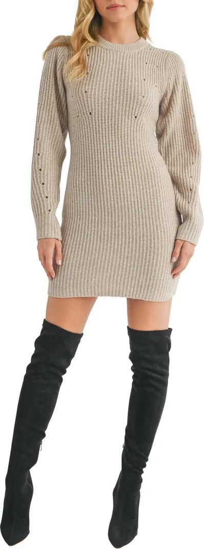 All in Favor Long Sleeve Ribbed Sweater Dress | Nordstrom | Nordstrom