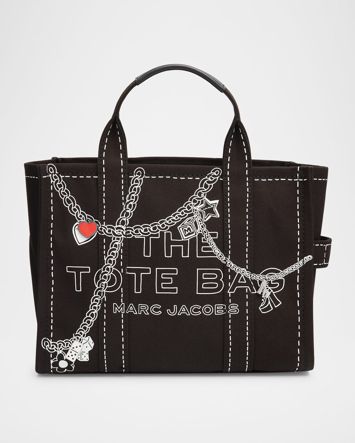 The Medium Trompe L & apos;oeil Canvas Tote Bag | Neiman Marcus