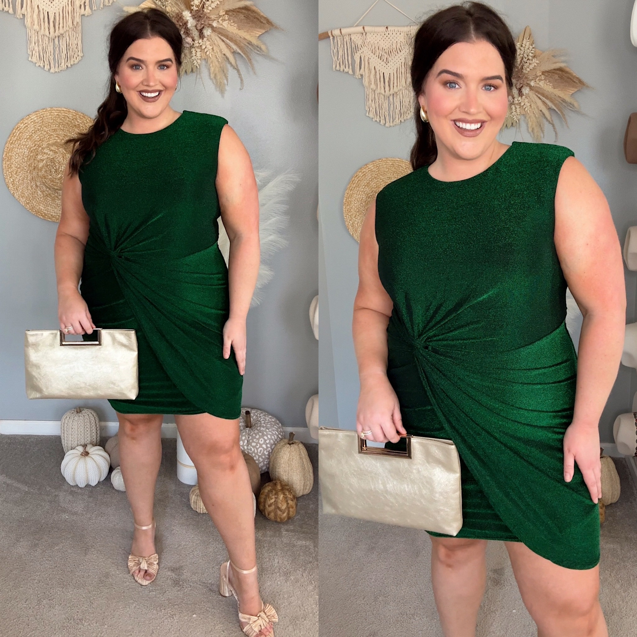 Amazon special occasion, holiday event and wedding guest dress inspo 👗🥂🪩 
Stretchy green sparkle mini dress wearing a size XXL

#LTKPlusSize #LTKParties #LTKHoliday