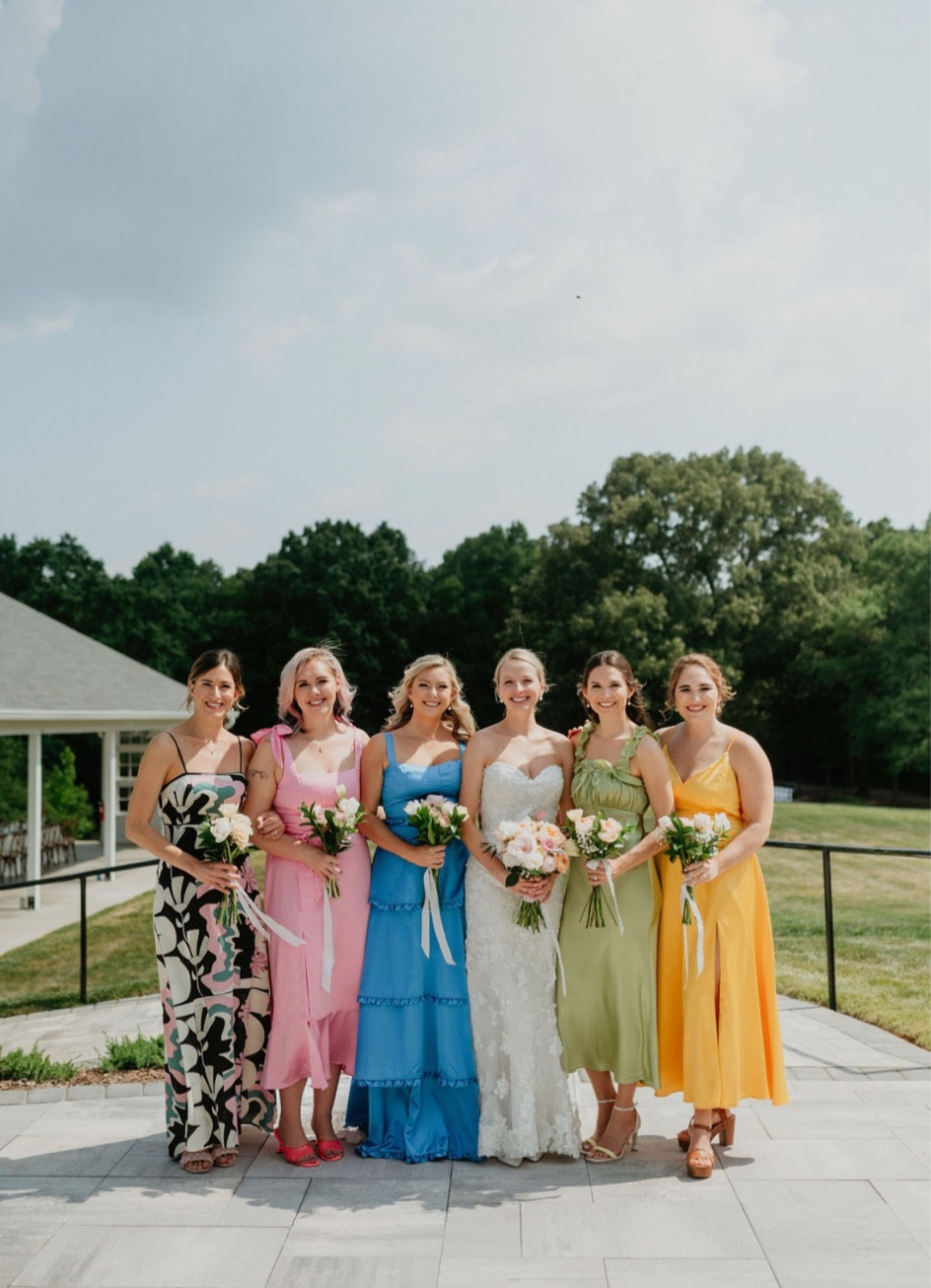 Turquoise and Yellow Wedding Dress