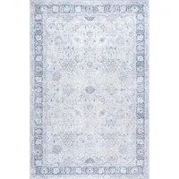 Lauren Liess x Rugs USA Bayberry Vintage Machine Washable Gray/ Light Blue Area Rug | Wayfair North America