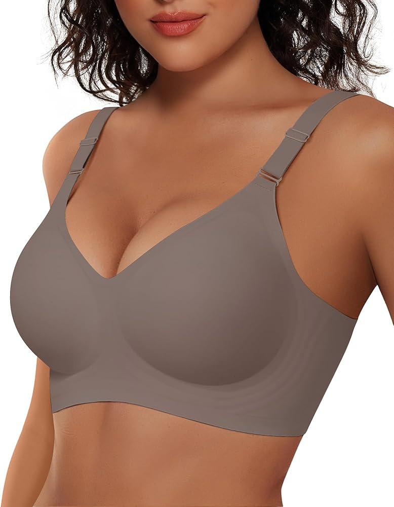 Vertvie Womens Wireless Bras No Underwire Push Up Bra Seamless Supportive Full Coverage Everyday ... | Amazon (US)