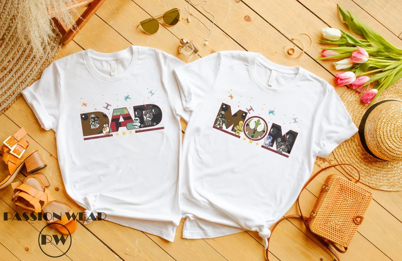 Star Wars Mom and Dad Shirt, Star Wars Inspired, Star Wars Family Shirts, Star Wars Couple Gift, ... | Etsy (US)