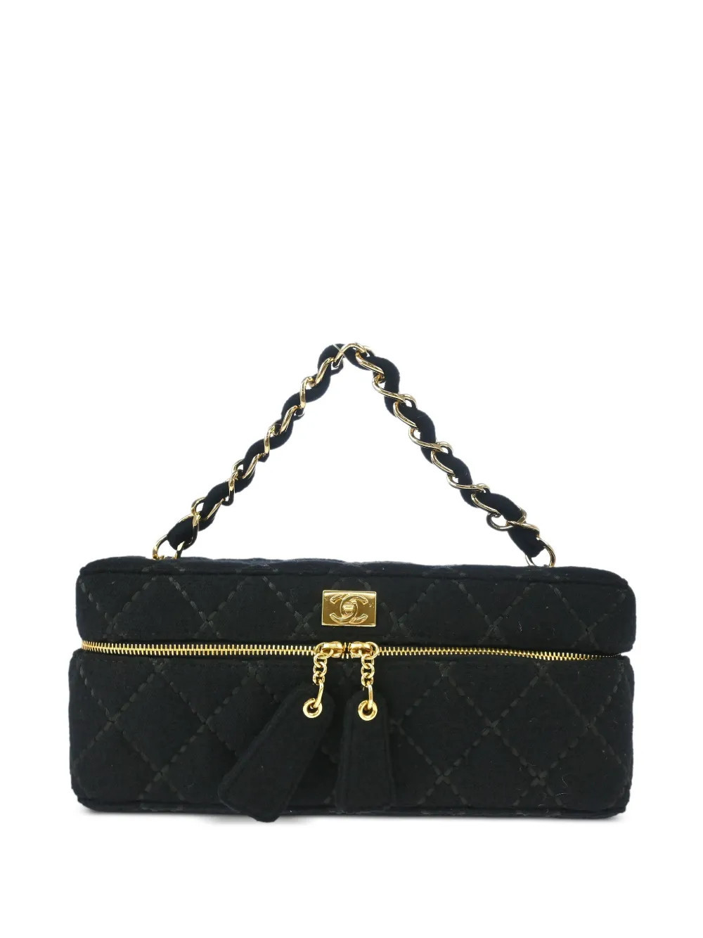 CHANEL Pre-Owned 2002 Wild Stitch Vanity handbag - Black | Farfetch Global
