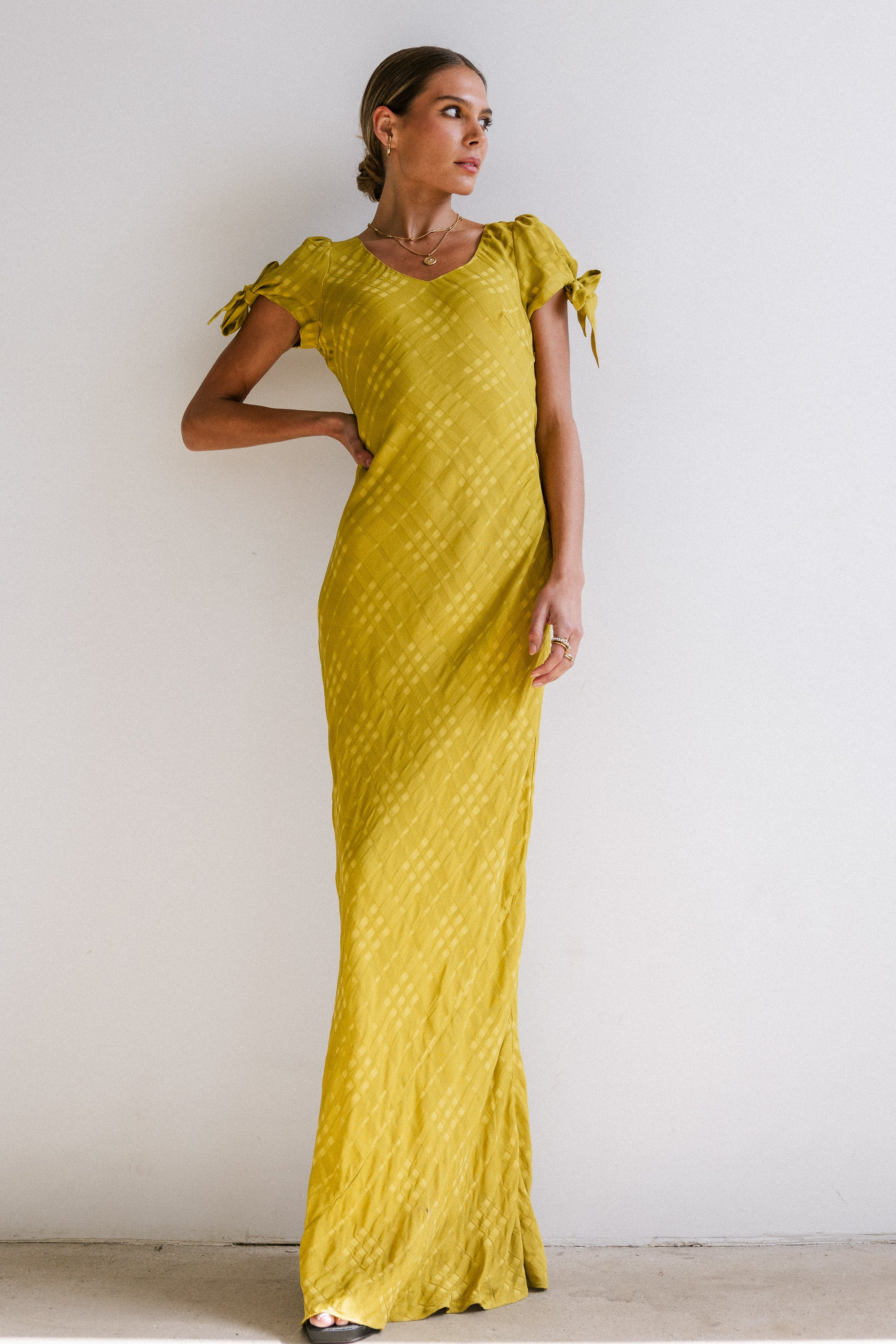 Kimmie Maxi Dress in Chartreuse | Böhme US