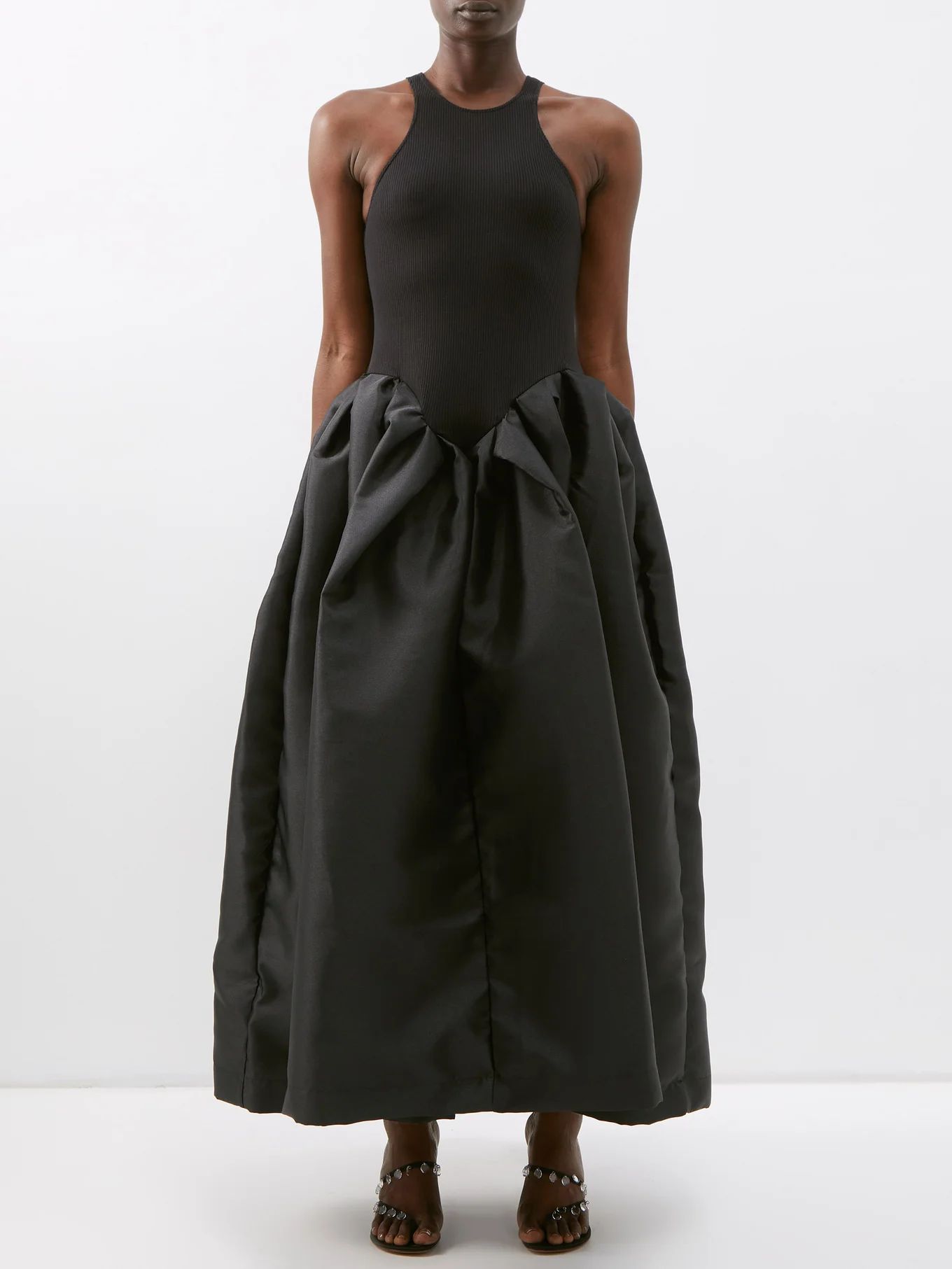 Taffeta-skirt organic cotton-blend dress | Marques'Almeida | Matches (US)