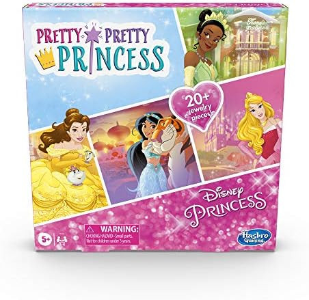Pretty Pretty Princess: Edition Board Game Featuring Disney Princesses, Jewelry Dress-Up Game for Ki | Amazon (US)