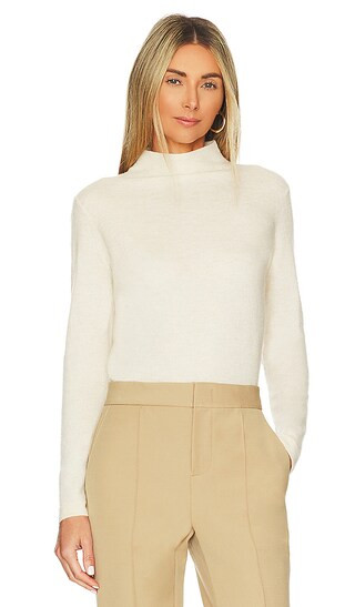 Mock Neck Boiled Sweater in Ecru | Revolve Clothing (Global)