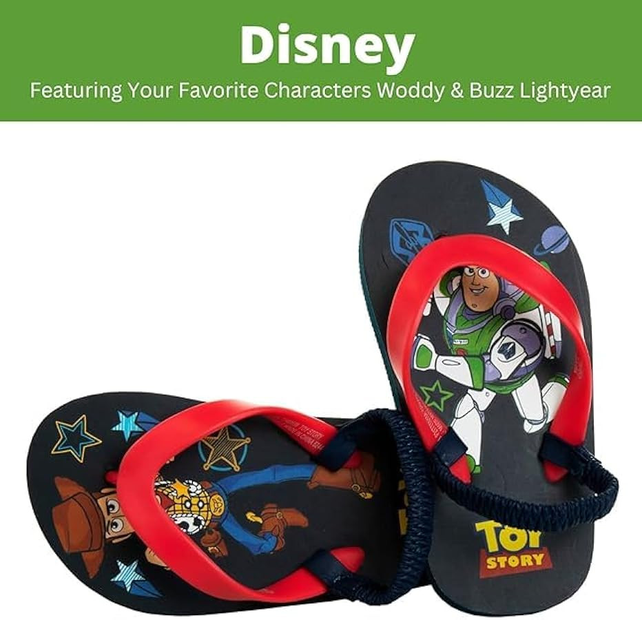 Disney Girls Boys Character Flip Flops Sandals Kids Water Shoes - Minnie Mickey Moana Toy Story F... | Amazon (US)