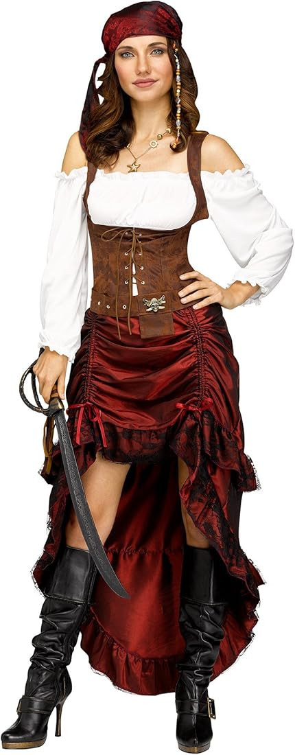 Fun World - Pirate Queen Adult Costume | Amazon (US)