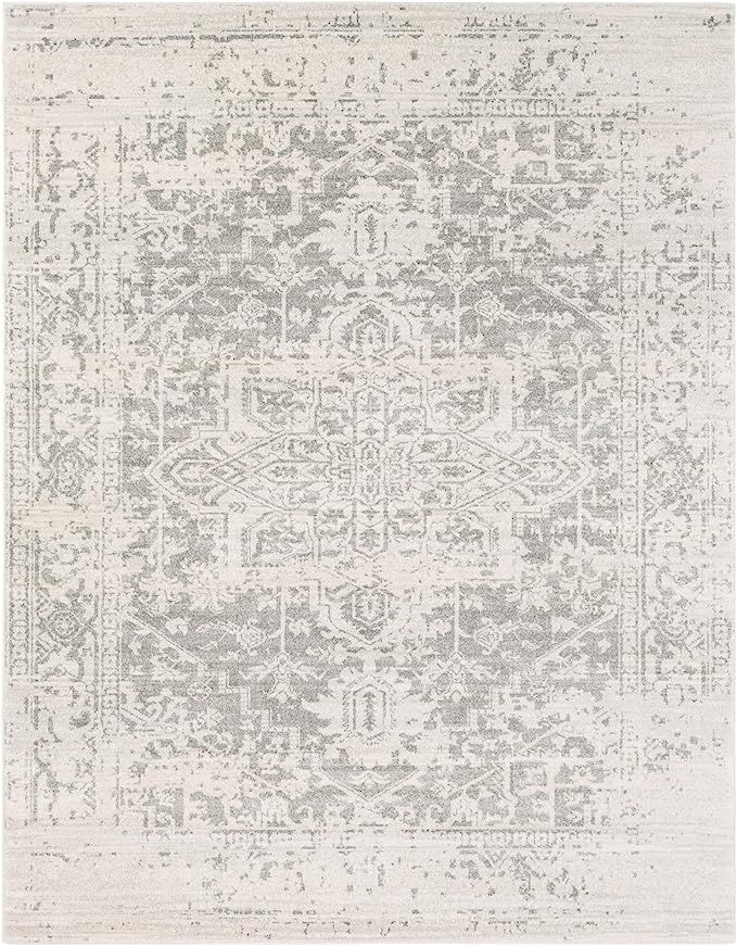 Amazon.com: Artistic Weavers Janine Vintage Medallion Area Rug,7'10" x 10'3",Grey : Home & Kitche... | Amazon (US)