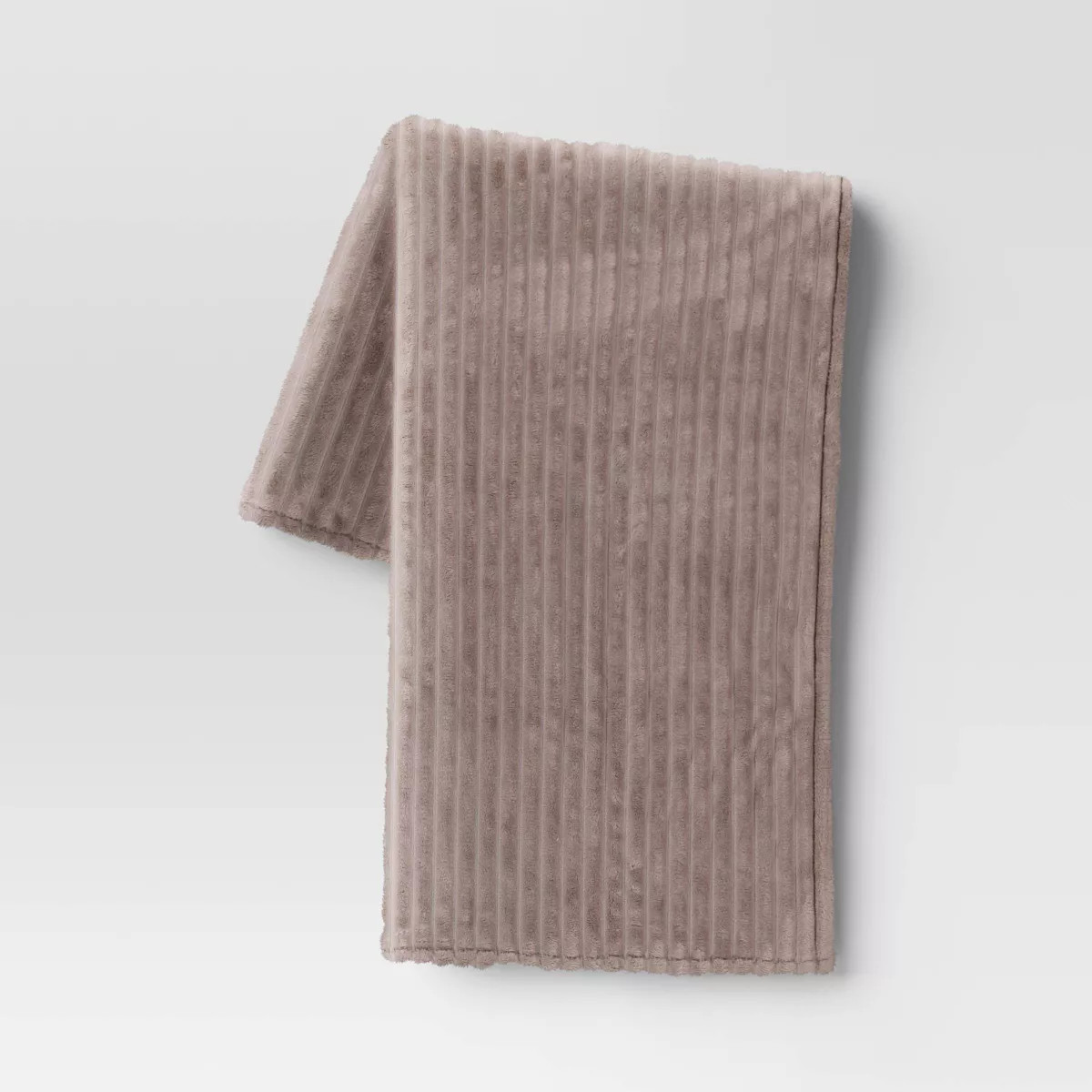 Channeled Plush Throw Blanket Gray - Room Essentials™ | Target