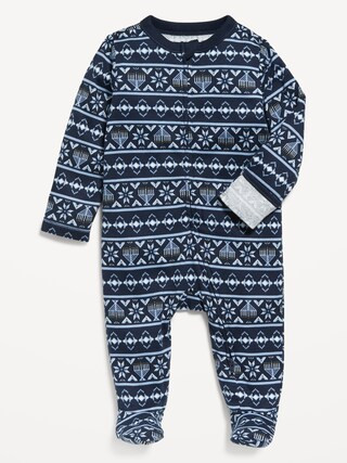 Unisex Sleep & Play 2-Way-Zip Footed One-Piece for Baby | Old Navy (US)