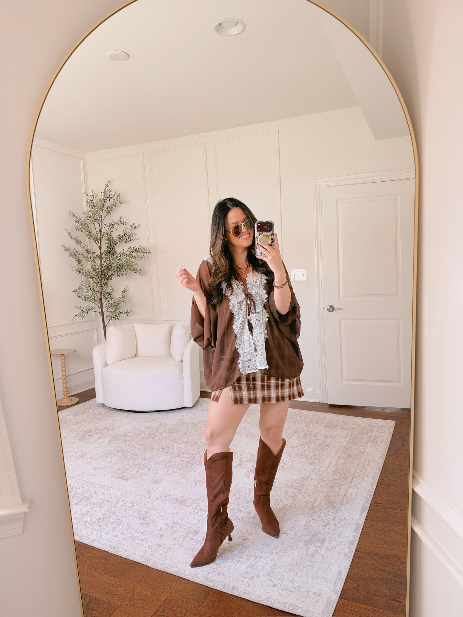 Wearing an XL in the skirt and a large in the top 

 #LTKSeasonal #LTKMidsize