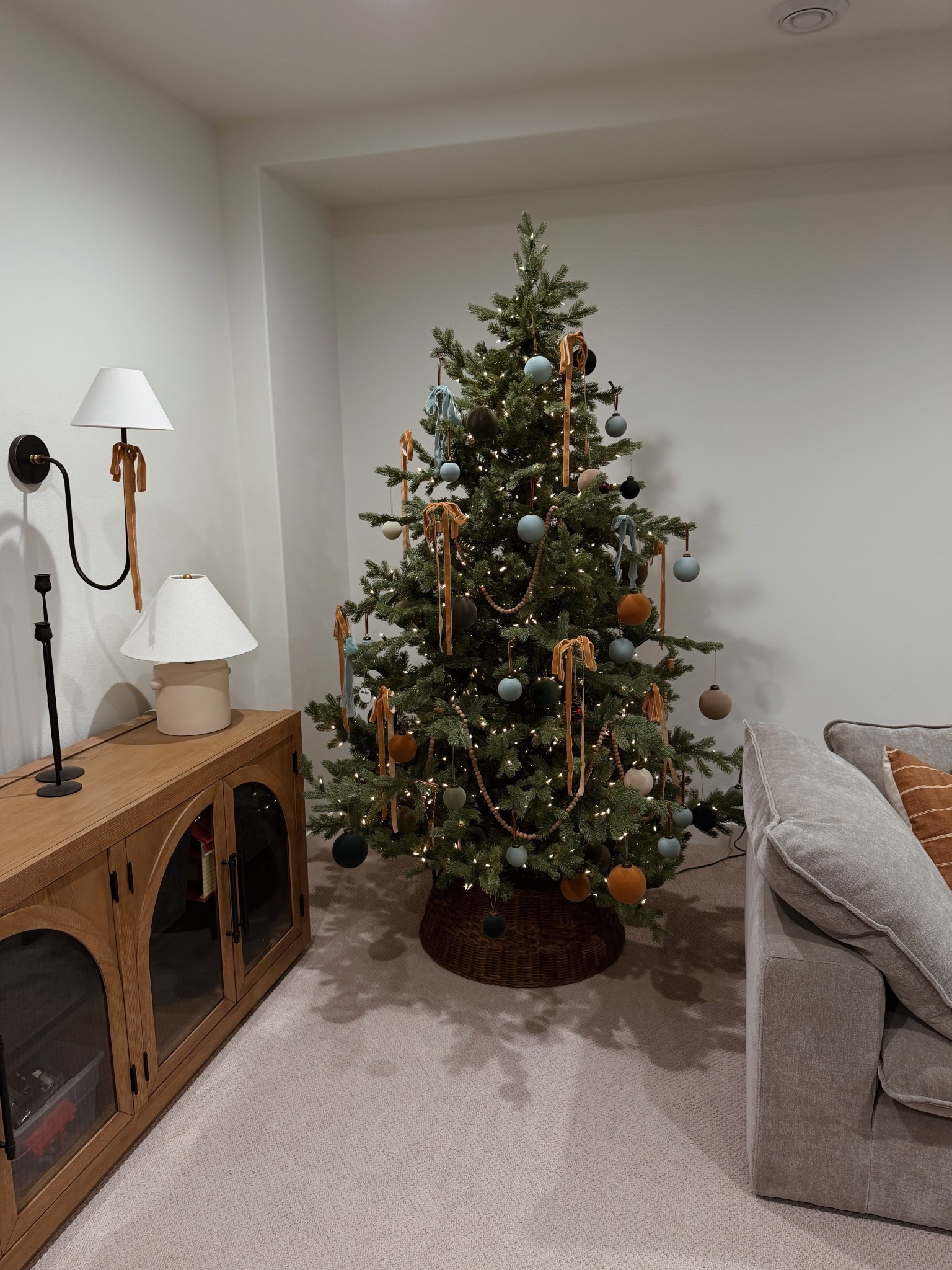 Our basement Christmas tree! Addison helped me decorate this yesterday and he did such a good job. A lot of of these ornaments are previous target ornaments, but they have a similar option this year. The blue are from Amazon! 

#LTKHoliday #LTKHome #LTKSaleAlert