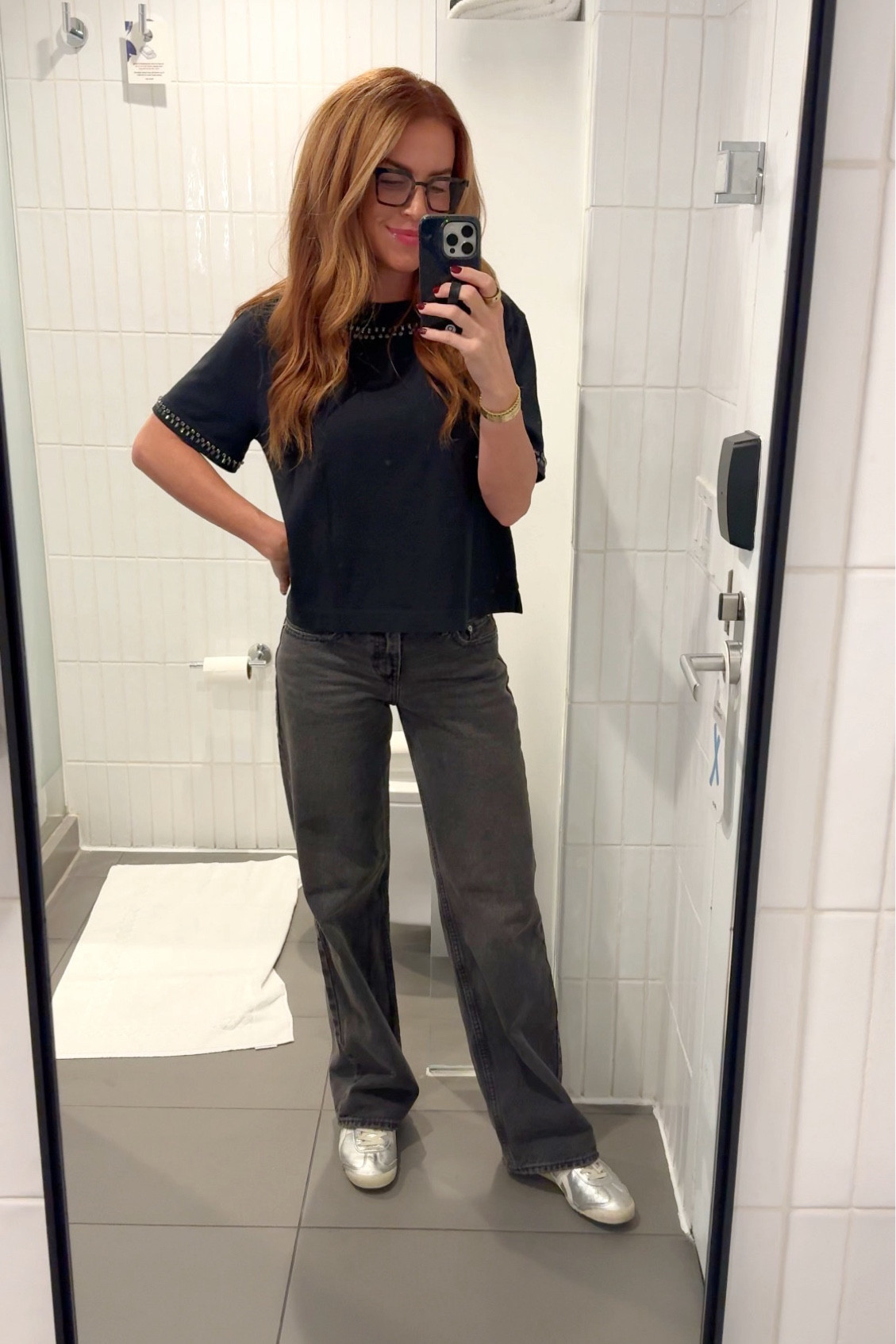 My shirt is on sale + and extra 50% off with code SHOPNOW. Love the embellishment on it. I’m sized up in the Levi low loose jeans, and wearing a 6.5 in the shoes. I’m typically a 8-8.5 for reference! 

#LTKFindsUnder50 #LTKSaleAlert #LTKStyleTip