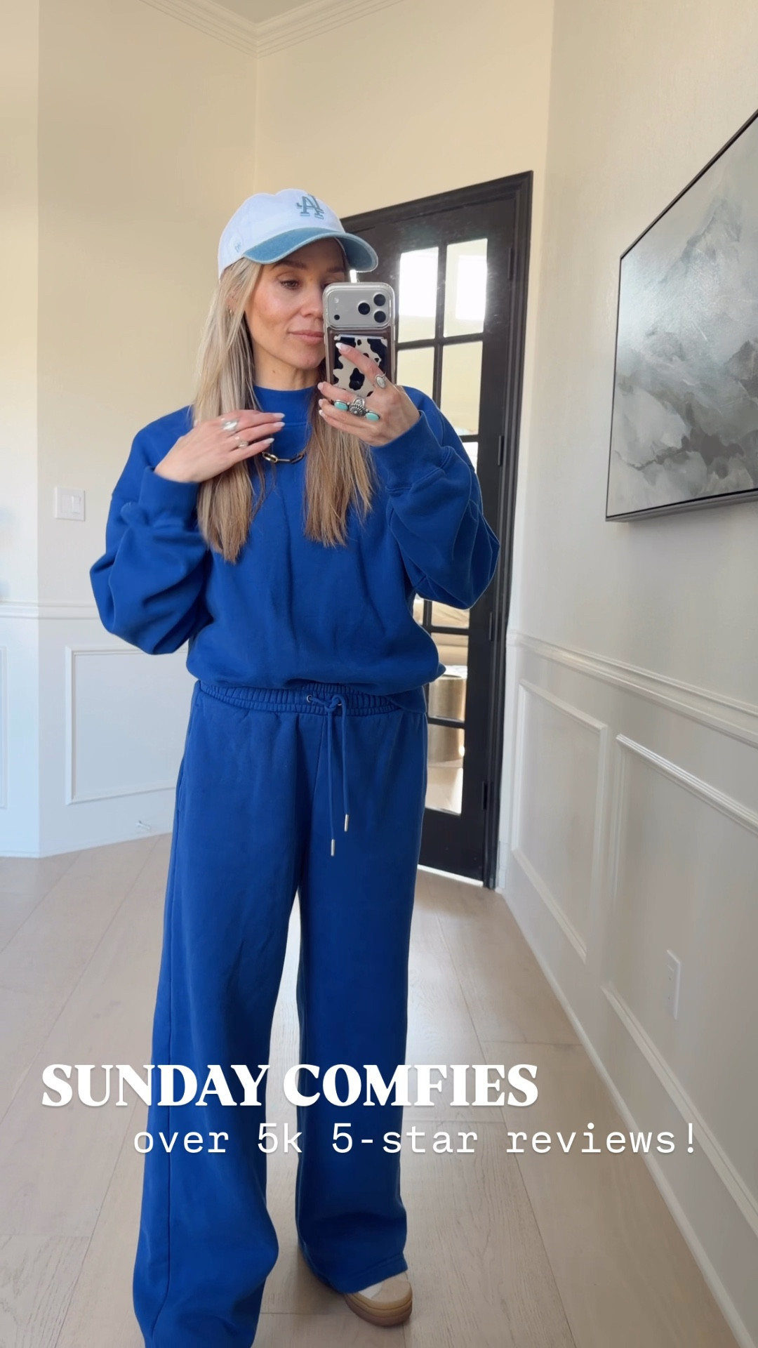 Theeee best matching set! Perfect for lounging, traveling, etc. 

My mock neck top is sold out in blue, but the hoodie is still available 🤍

Wearing my tts / small

5’5” // 120 lbs 

#LTKootd #LTKgrwm