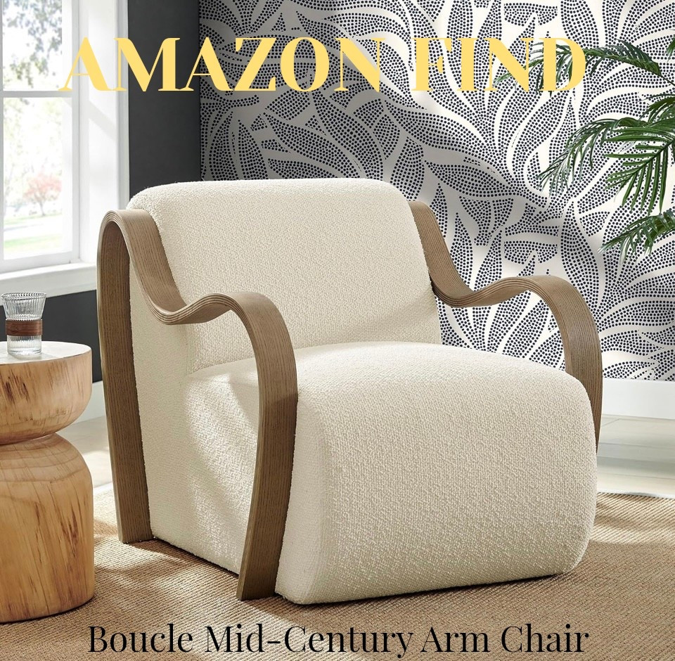 At half the price of C&B This sculptural boucle lounge chair is giving modern, cozy, and designer level chic all in one. The curved bentwood arms + creamy bouclé fabric make it the perfect statement piece for a living room, bedroom, or office corner. Comfortable enough to lounge, elevated enough to anchor a space this is one of those investment pieces that instantly upgrades your home.


#ModernAccentChair
#MidCenturyModernDecor
#StatementFurniture
#NeutralHomeStyle
#DesignerInspiredHome