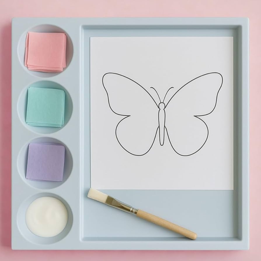 Hard Plastic Activity Tray for Crafts, Painting, Sorting, Slime, Snacks, Jewelry-Making, Raised E... | Amazon (US)