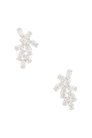 SHASHI Petite Fallen Leaf Earring in Silver from Revolve.com | Revolve Clothing (Global)