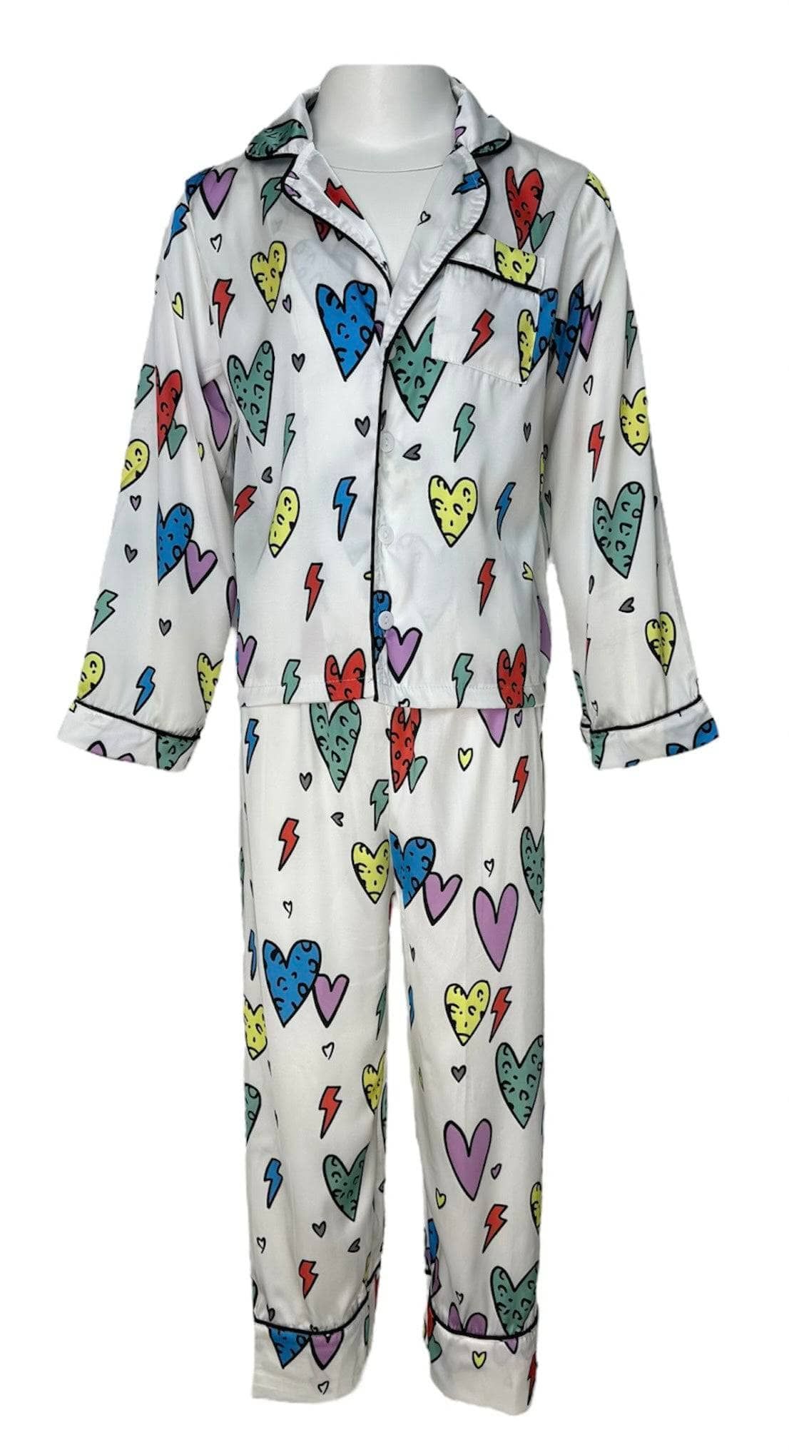 Women’s Rainbow Cheetah Heart Pajamas | Lola + The Boys