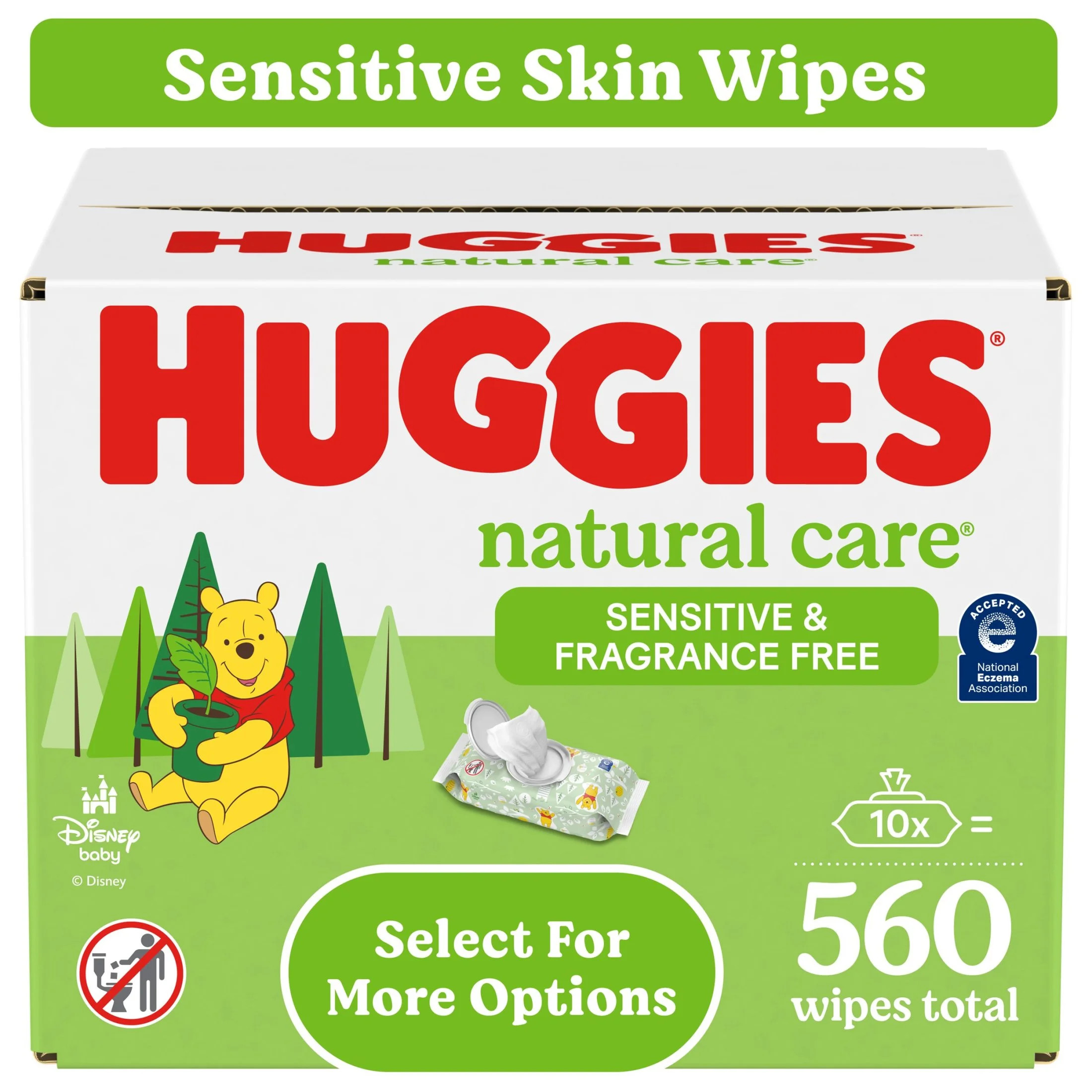 Huggies Natural Care Sensitive Baby Wipes, Unscented, 10 Pack, 560 Total Ct (Select for More) | Walmart (US)