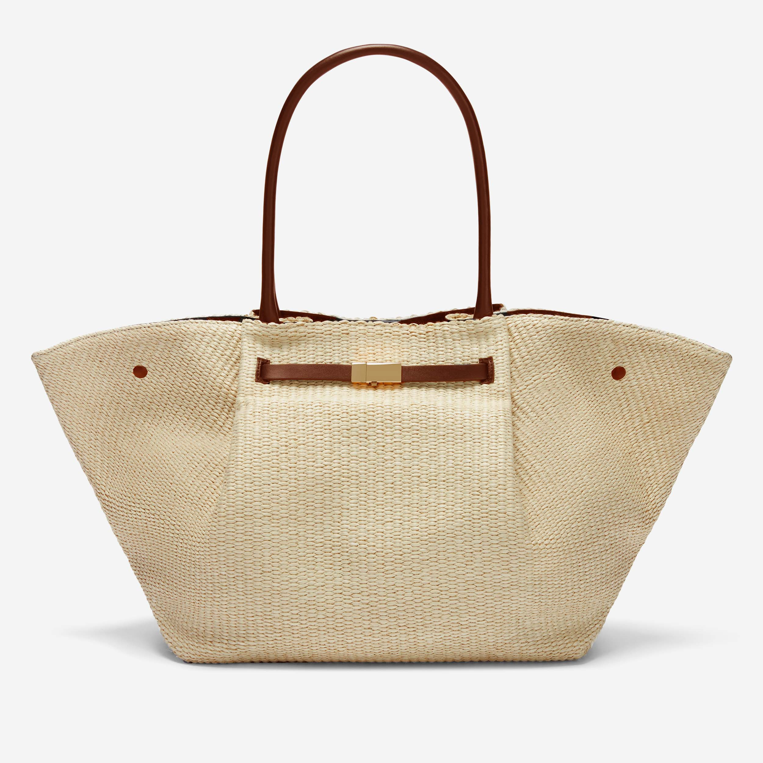The New York | Natural Raffia Tan Smooth | DeMellier | DeMellier