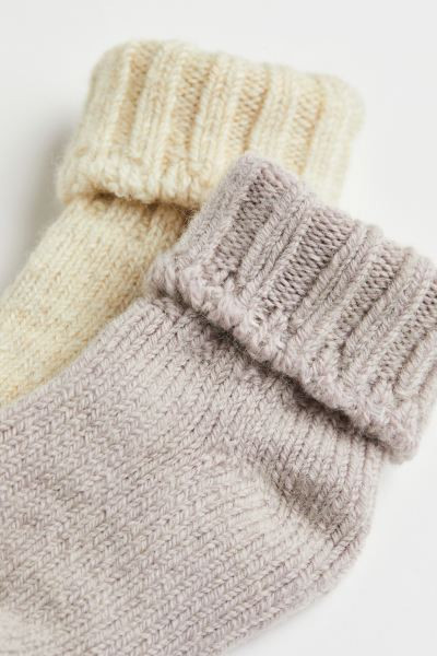 2-pack Thick Wool-blend Socks | H&M (US + CA)