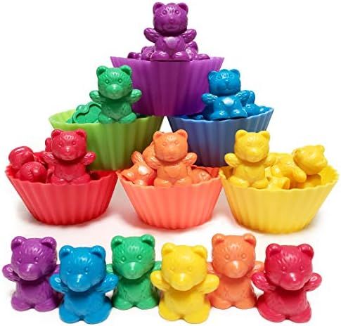 Jumbo Counting Bears with Stacking Cups - Montessori Educational Sorting Rainbow Toys For 3 Year ... | Amazon (US)