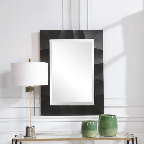 Uttermost Fulcher Dark Bronze 30" x 40 1/4" Wall Mirror | LampsPlus.com