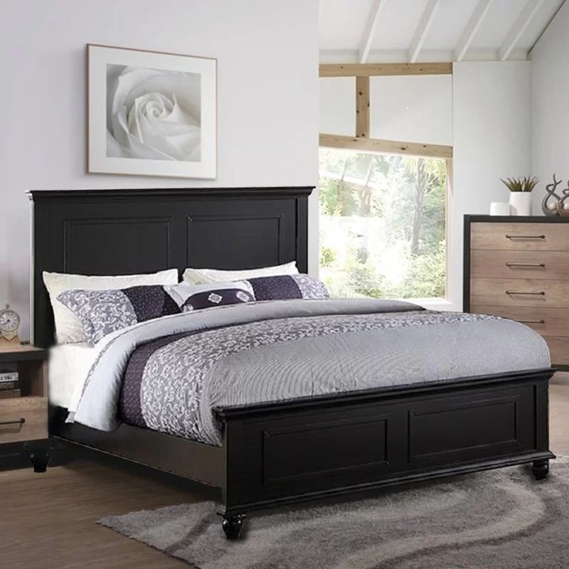 E King Black Fernie Sleigh Bed | Wayfair North America