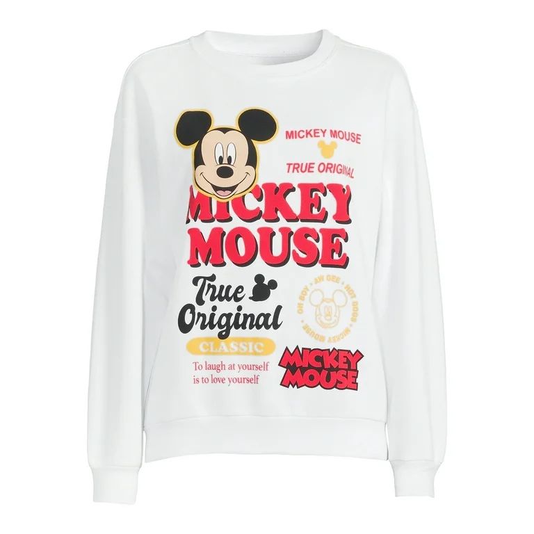 Mickey Mouse Junior's Graphic Print Sweatshirt | Walmart (US)
