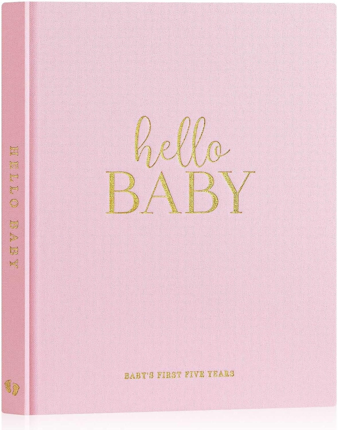 Lanpn Hello Baby First 5 Year Memory Book - Linen Hardcover Keepsake for New Parents - Newborn Ba... | Amazon (UK)