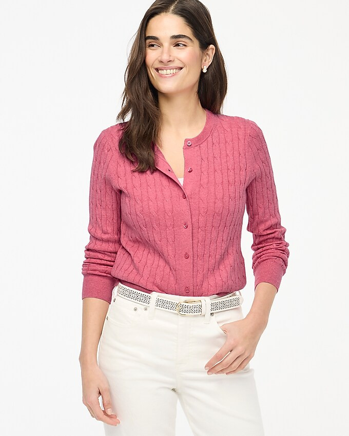Cotton cable cardigan | J.Crew Factory