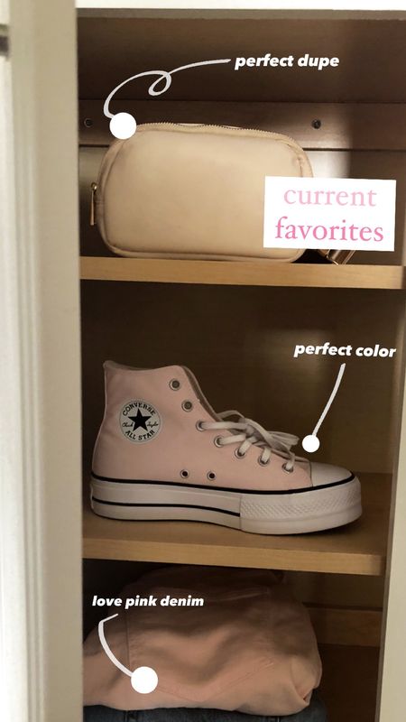 Current favorites for Pink Week. So excited for the Barbie movie premiere 🫶🏾

Love the converse because they’re the perfect color. The belt bag is a nice alternative to the lululemon one and the pink pants are perfect for back-to-school 

#LTKFind #LTKBacktoSchool #LTKshoecrush