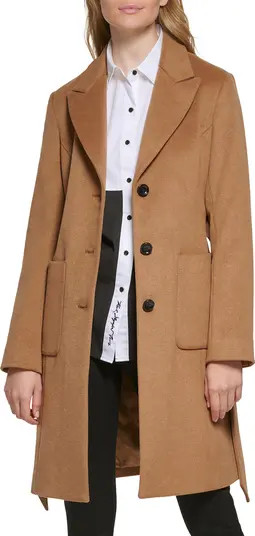 Belted Wool Blend Patch Pocket Coat | Nordstrom