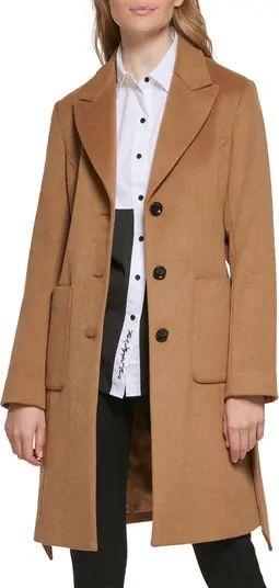 Belted Wool Blend Patch Pocket Coat | Nordstrom