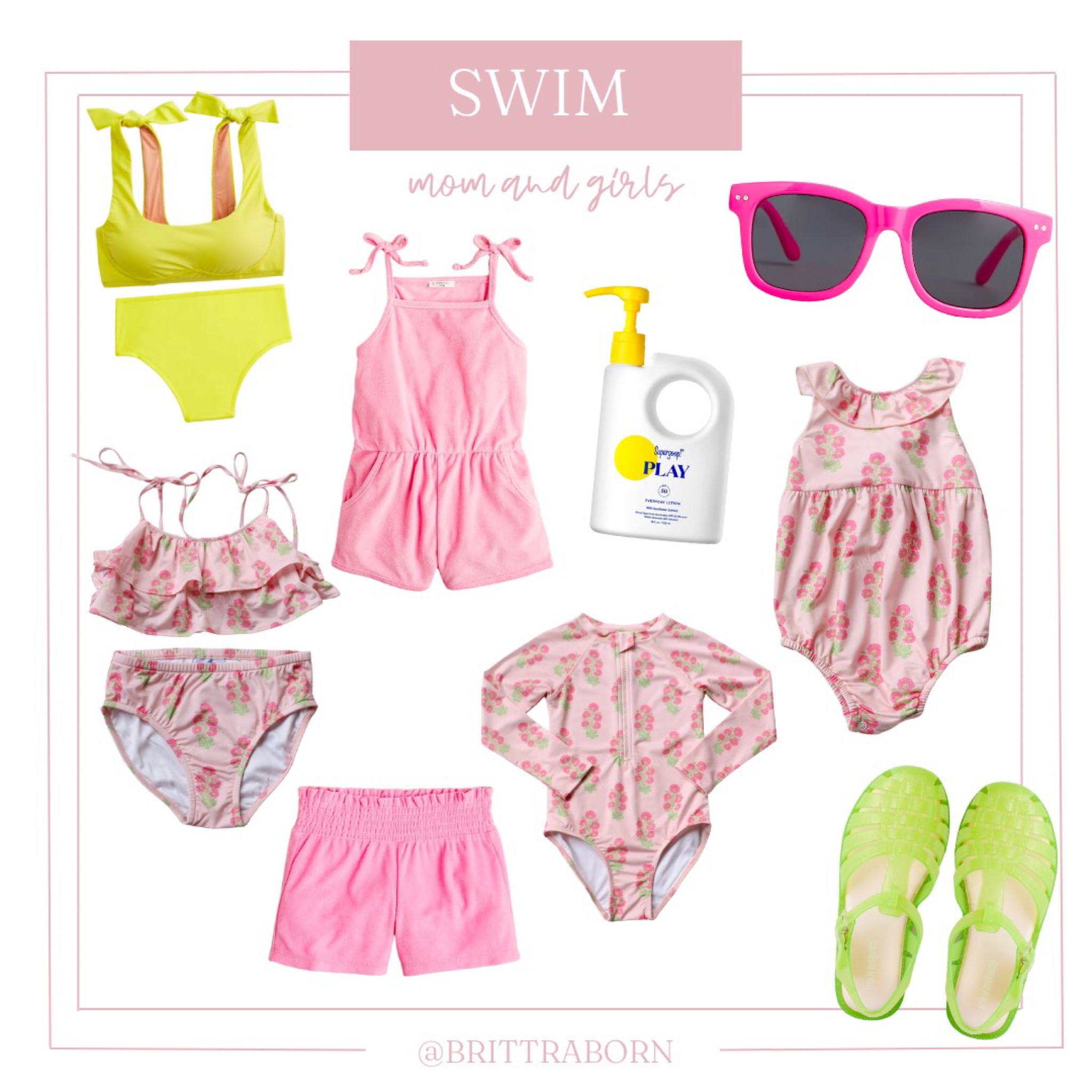 Mom and girls swim picks! 💛🩷 

#LTKbaby #LTKfamily #LTKkids
