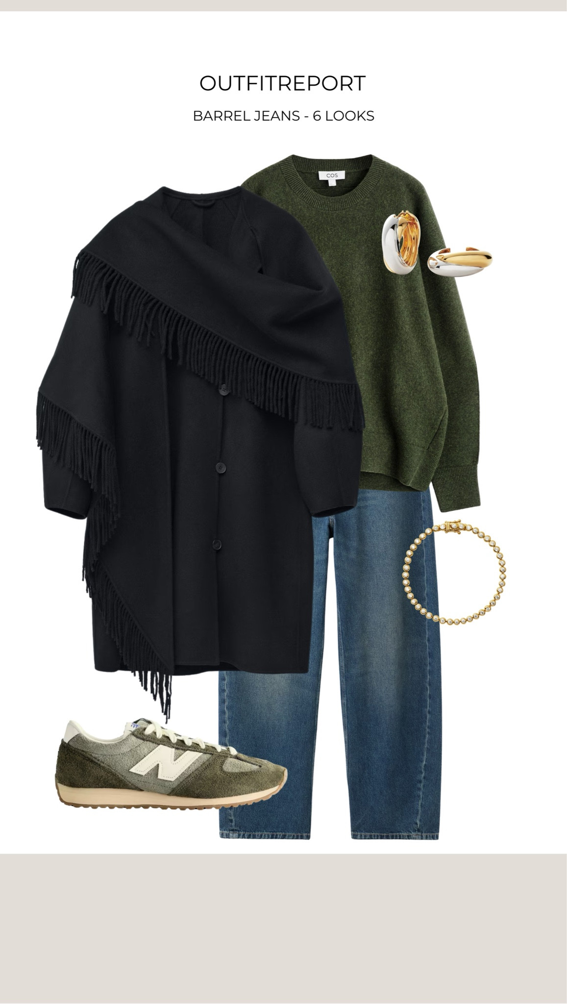 Autumn outfit with barrel jeans and new balance sneakers 

#LTKeurope #LTKautumn #LTKwinter