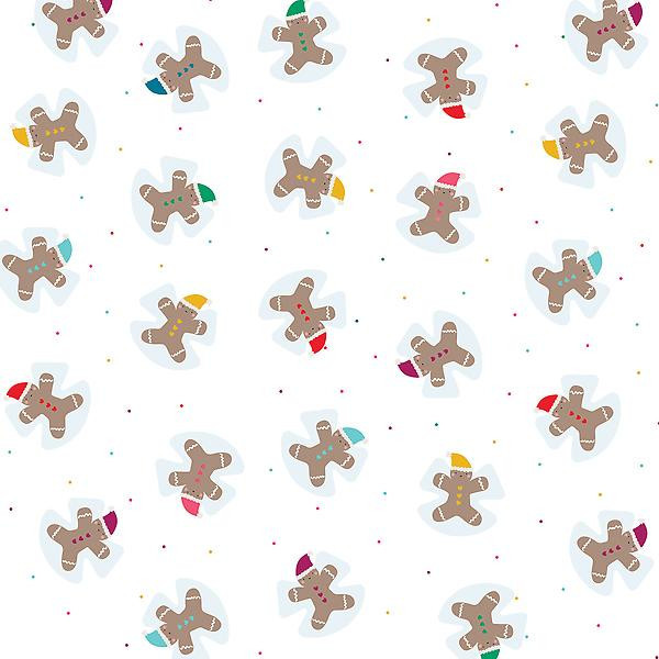 Lady Jayne Snowangel Gingerman Wrapping Paper | The Container Store