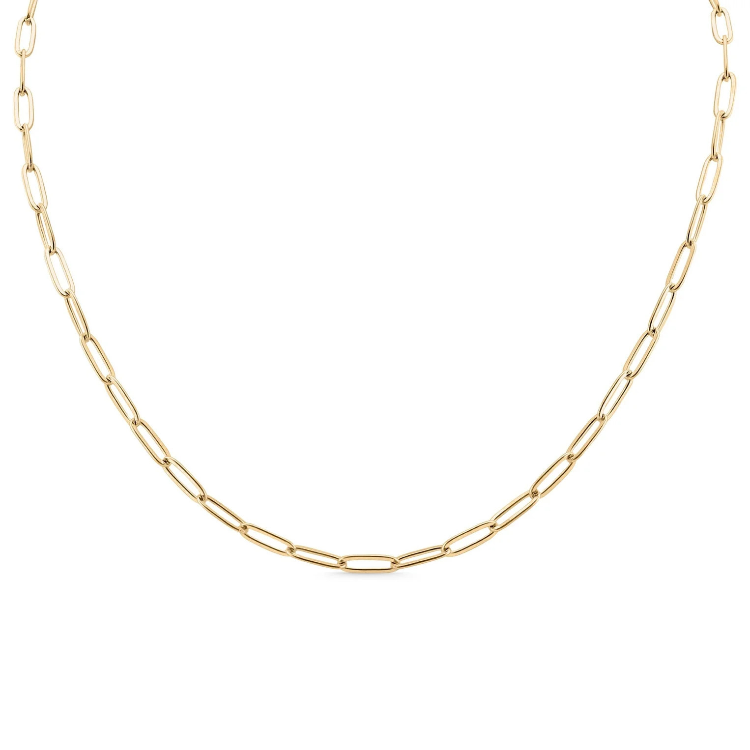 Taylor 18K Gold PVD and Stainless Steel PVD Paperclip Chain Necklace | MTT Collective