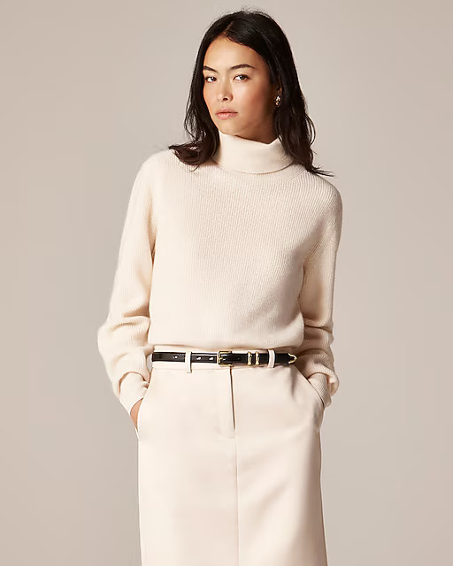Ribbed cashmere turtleneck sweater | J. Crew US