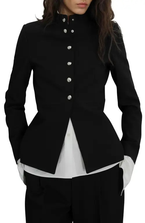 MANGO Peplum Jacket in Black at Nordstrom, Size X-Small | Nordstrom