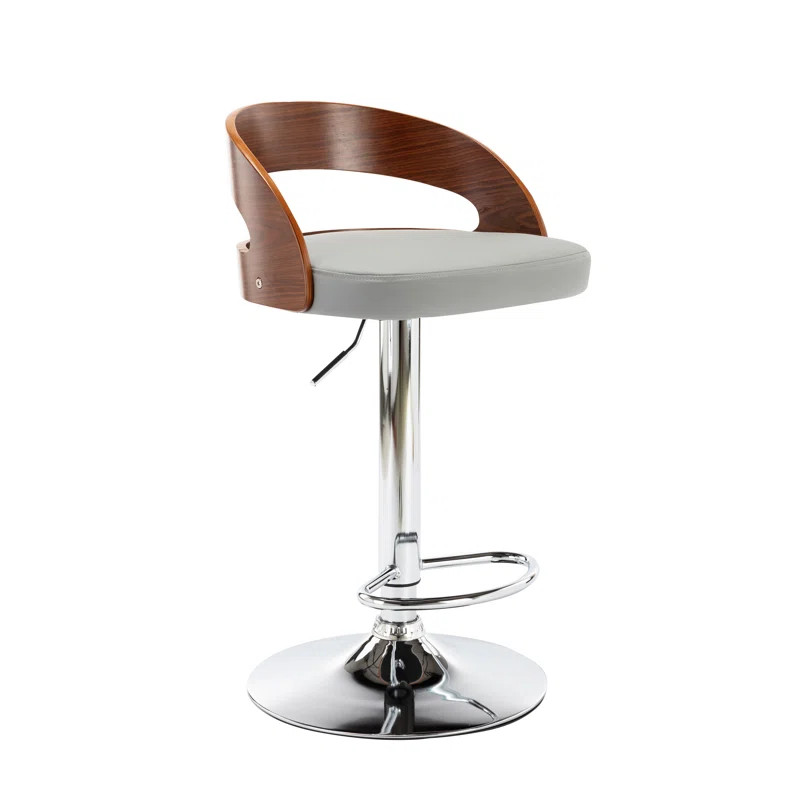 Aviella Swivel Upholstered Adjustable Height Counter Stool with Metal Frame | Wayfair North America