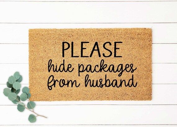 Please Hide Packages From Husband Door Mat Hide Packages | Etsy | Etsy (US)