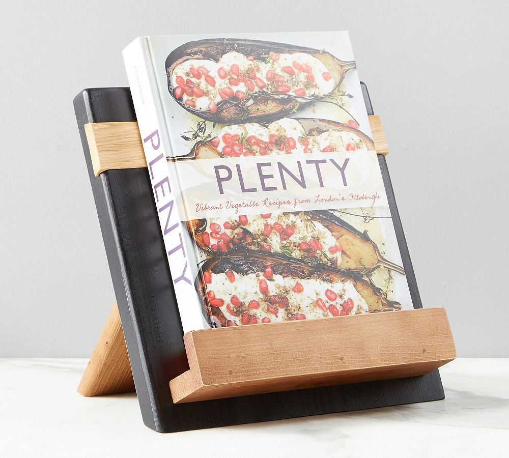 Handcrafted Reclaimed Wood Tablet/Cookbook Holder, White | Pottery Barn (US)