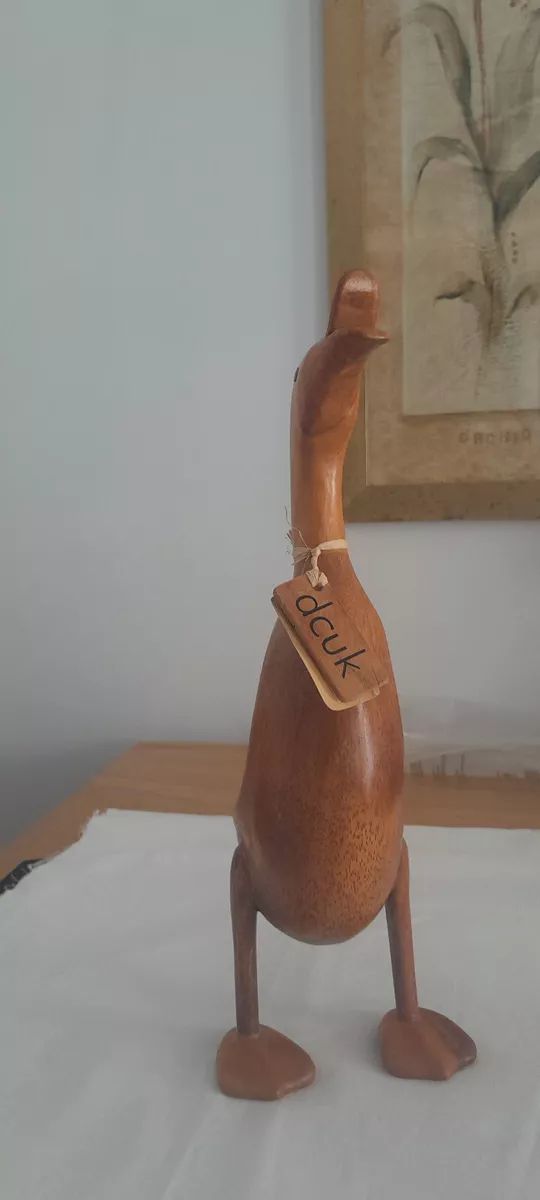 THE DUCK COMPANY WOODEN LARGE HAND CARVED DUCK MY NAME IS JESSICA  | eBay | eBay US