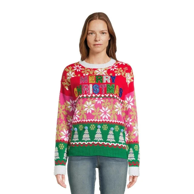 Holiday Time Women's Ugly Christmas Sweater, Sizes S-3X | Walmart (US)